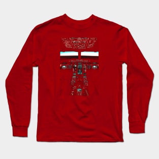 Aviation Pilot Cockpit view Long Sleeve T-Shirt